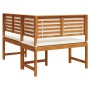 Banco de Jardín Esquinero con Cojines 140x100x91 cm de Madera Sólida de Acacia von , Modulare Sofas für den Außenbereich - Re...