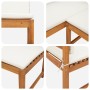 Banco de Jardín Esquinero con Cojines 140x100x91 cm de Madera Sólida de Acacia von , Modulare Sofas für den Außenbereich - Re...