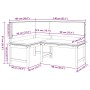 Banco Esquinero de Jardín con Cojines 140x100x91 cm de Madera Sólida de Acacia von , Modulare Sofas für den Außenbereich - Re...
