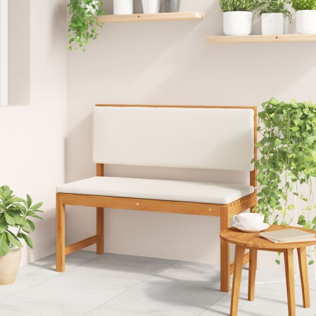 Banco de Jardín con Cojines 100x50x91 cm de Madera Sólida de Acacia von , Modulare Sofas für den Außenbereich - Ref: Foro24-4...