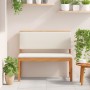Banco de Jardín con Cojines 100x50x91 cm de Madera Sólida de Acacia von , Modulare Sofas für den Außenbereich - Ref: Foro24-4...
