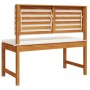 Banco de Jardín con Cojines 100x50x91 cm de Madera Sólida de Acacia von , Modulare Sofas für den Außenbereich - Ref: Foro24-4...