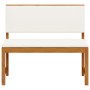 Banco de Jardín con Cojines 100x50x91 cm de Madera Sólida de Acacia von , Modulare Sofas für den Außenbereich - Ref: Foro24-4...