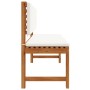Banco de Jardín con Cojines 100x50x91 cm de Madera Sólida de Acacia von , Modulare Sofas für den Außenbereich - Ref: Foro24-4...