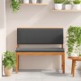 Banco de Jardín con Cojines 100x50x91 cm Madera Maciza de Acacia by , Modular outdoor sofas - Ref: Foro24-4107153, Price: 129...