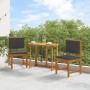 Sillas de jardín sin brazos con cojines de madera maciza de acacia, 2 piezas von , Modulare Sofas für den Außenbereich - Ref:...