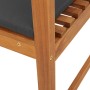 Sillas de jardín sin brazos con cojines de madera maciza de acacia, 2 piezas von , Modulare Sofas für den Außenbereich - Ref:...