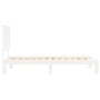 Weißer Massivholzbettrahmen mit Kopfteil 100x200 cm von vidaXL, Betten und Lattenroste - Ref: Foro24-3193652, Preis: 136,27 €...