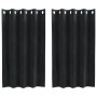 Cortinas opacas con ojales 2 pcs de terciopelo negro by , Curtains and curtains - Ref: Foro24-4107163, Price: 28,63 €, Discou...