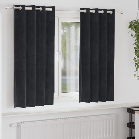 Cortinas Opacas con Ojales 2 pcs de Terciopelo Negro von , Vorhänge und Gardinen - Ref: Foro24-4107164, Preis: 30,79 €, Rabat...