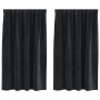 Cortinas Opacas  con Cinta Superior 2 pcs de Terciopelo Negro | Foro24.es | Tu tienda online para hogar, jardín y más Foro24.es