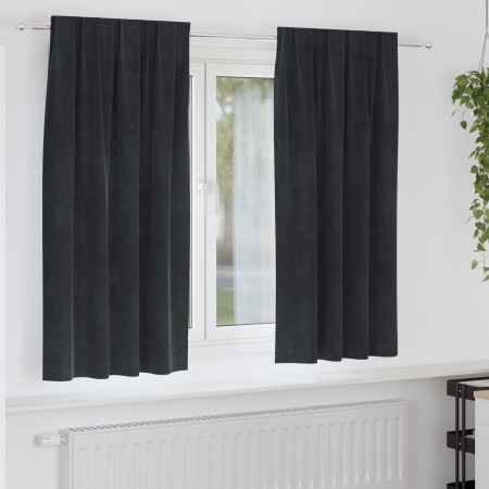 Cortinas Blackout  con cinta superior 2 pcs de terciopelo negro | Foro24.es | Tu tienda online para hogar, jardín y más Foro24.es