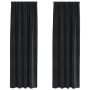 Cortinas blackout con cinta superior 2 pcs de terciopelo negro by , Curtains and curtains - Ref: Foro24-4107172, Price: 36,77...