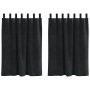 Cortinas Blackout  con bucles de colgar 2 piezas de terciopelo negro | Foro24.es | Tu tienda online para hogar, jardín y más Foro24.es