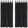 Cortinas Blackout  con lazos de suspensión 2 pcs de terciopelo negro | Foro24.es | Tu tienda online para hogar, jardín y más Foro24.es