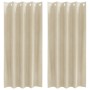 Cortinas Opacas  con Ojales 2 pcs de Terciopelo Color Crema | Foro24.es | Tu tienda online para hogar, jardín y más Foro24.es