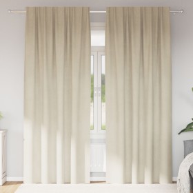 Cortinas blackout de con cinta superior 2 pcs terciopelo crema by , Curtains and curtains - Ref: Foro24-4107187, Price: 36,77...
