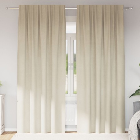 Cortinas blackout de con cinta superior 2 pcs terciopelo crema by , Curtains and curtains - Ref: Foro24-4107187, Price: 36,77...
