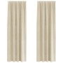 Cortinas blackout de con cinta superior 2 pcs terciopelo crema by , Curtains and curtains - Ref: Foro24-4107187, Price: 36,77...