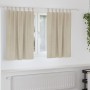 Cortinas Opacas  con Lazos para Colgar 2 pcs Crema de Terciopelo | Foro24.es | Tu tienda online para hogar, jardín y más Foro24.es