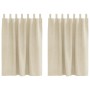 Cortinas Opacas  con Lazos para Colgar 2 pcs Crema de Terciopelo | Foro24.es | Tu tienda online para hogar, jardín y más Foro24.es