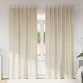 Cortinas Opacas con Bucles de Suspensión 2 pcs de Terciopelo Crema von , Vorhänge und Gardinen - Ref: Foro24-4107192, Preis: ...