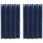 Cortinas opacas  con ojales 2 pcs de terciopelo azul oscuro | Foro24.es | Tu tienda online para hogar, jardín y más Foro24.es