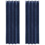 Cortinas opacas  con ojales 2 piezas de terciopelo azul oscuro | Foro24.es | Tu tienda online para hogar, jardín y más Foro24.es