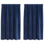 Cortinas Opacas con Cinta Superior 2 pcs de Terciopelo Azul Oscuro von , Vorhänge und Gardinen - Ref: Foro24-4107198, Preis: ...
