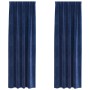 Cortinas Blackout de  con cinta superior 2 piezas de terciopelo azul oscuro | Foro24.es | Tu tienda online para hogar, jardín y más Foro24.es