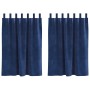 Cortinas Opacas con Lazos de Colgar 2 pcs Azul Marino de Terciopelo by , Curtains and curtains - Ref: Foro24-4107203, Price: ...