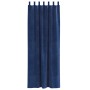 Cortinas Blackout  con lazos colgantes 2 pcs de terciopelo azul oscuro | Foro24.es | Tu tienda online para hogar, jardín y más Foro24.es