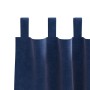 Cortinas Blackout  con lazos colgantes 2 pcs de terciopelo azul oscuro | Foro24.es | Tu tienda online para hogar, jardín y más Foro24.es