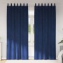 Cortinas Opacas  con Lazos de Colgar 2 pcs de Terciopelo Azul Oscuro | Foro24.es | Tu tienda online para hogar, jardín y más Foro24.es