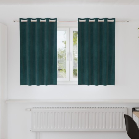 Cortinas Opacas  con Ojales 2 pcs Verde Oscuro de Terciopelo | Foro24.es | Tu tienda online para hogar, jardín y más Foro24.es