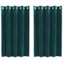 Cortinas Opacas  con Ojales 2 pcs Verde Oscuro de Terciopelo | Foro24.es | Tu tienda online para hogar, jardín y más Foro24.es