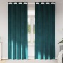Cortinas Opacas con Ojales 2 pcs Verde Oscuro Terciopelo von , Vorhänge und Gardinen - Ref: Foro24-4107210, Preis: 35,33 €, R...