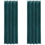 Cortinas Opacas  con Ojales 2 pcs Verde Oscuro de Terciopelo | Foro24.es | Tu tienda online para hogar, jardín y más Foro24.es