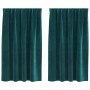 Cortinas Opacas  con cinta superior 2 pcs Verde Oscuro Terciopelo | Foro24.es | Tu tienda online para hogar, jardín y más Foro24.es