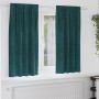Cortinas Opacas con cinta en la parte superior, 2 piezas, Verde Oscuro, Terciopelo von , Vorhänge und Gardinen - Ref: Foro24-...