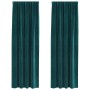 Cortinas Opacas con Cinta Superior 2 pcs Verde Oscuro Terciopelo by , Curtains and curtains - Ref: Foro24-4107216, Price: 35,...