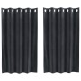 Cortinas Opacas con Ojales 2 pcs Gris Oscuro Terciopelo by , Curtains and curtains - Ref: Foro24-4107223, Price: 28,50 €, Dis...