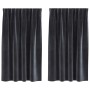 Cortinas Opacas  con Cinta Superior 2 pcs Gris Oscuro Terciopelo | Foro24.es | Tu tienda online para hogar, jardín y más Foro24.es