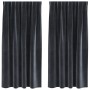 Cortinas Opacas con cinta superior 2 pcs Gris Oscuro Terciopelo von , Vorhänge und Gardinen - Ref: Foro24-4107229, Preis: 28,...