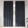 Cortinas Blackout  con cintas superiores 2 pcs de terciopelo gris oscuro | Foro24.es | Tu tienda online para hogar, jardín y más Foro24.es