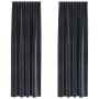 Cortinas Opacas con cinta superior 2 pcs Gris Oscuro Terciopelo von , Vorhänge und Gardinen - Ref: Foro24-4107232, Preis: 36,...