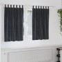Cortinas Blackout  con lazos de colgar 2 pcs gris oscuro de terciopelo | Foro24.es | Tu tienda online para hogar, jardín y más Foro24.es