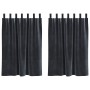Cortinas Blackout  con lazos de colgar 2 pcs gris oscuro de terciopelo | Foro24.es | Tu tienda online para hogar, jardín y más Foro24.es