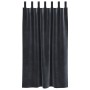 Cortinas Opacas  con Lazos de Colgar 2 pcs Gris Oscuro Terciopelo | Foro24.es | Tu tienda online para hogar, jardín y más Foro24.es
