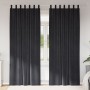 Cortinas Blackout  con lazos de colgar 2 pcs Gris oscuro terciopelo | Foro24.es | Tu tienda online para hogar, jardín y más Foro24.es